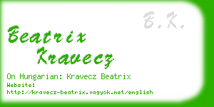 beatrix kravecz business card